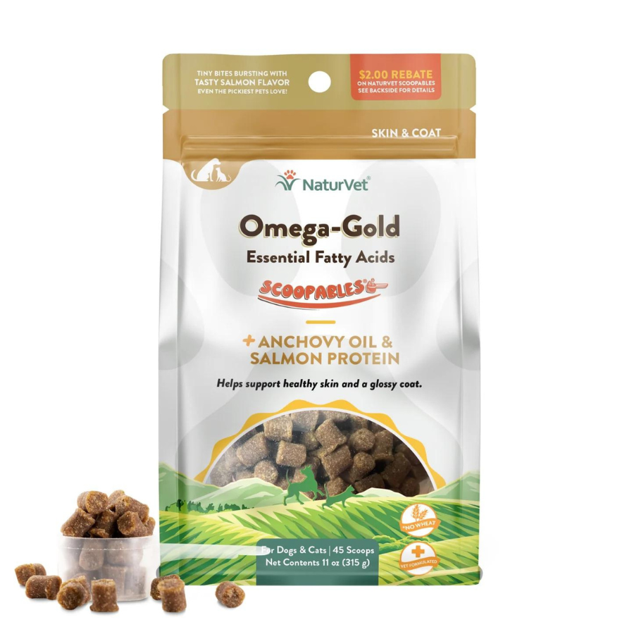 NaturVet Scoopables Omega Gold Cat and Dog Chews 11 oz