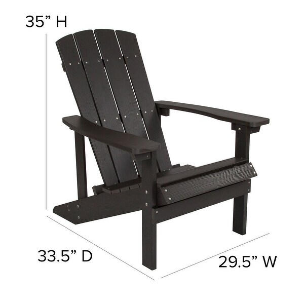 Allweather Poly Resin Wood Outdoor Adirondack Chair (Set of 4)