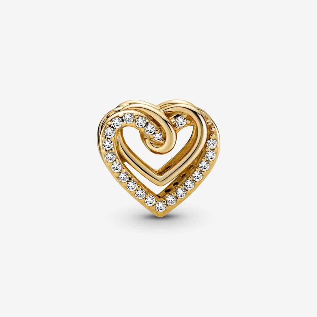 PANDORA  Sparkling Entwined Hearts Charm