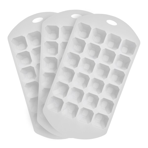 3 pcs Diamond Ice Cube Molds， Large Ice Cube Trays For Cocktails， Whiskey Ice Cubes Mold， Easy Release Flexible Ice Trays