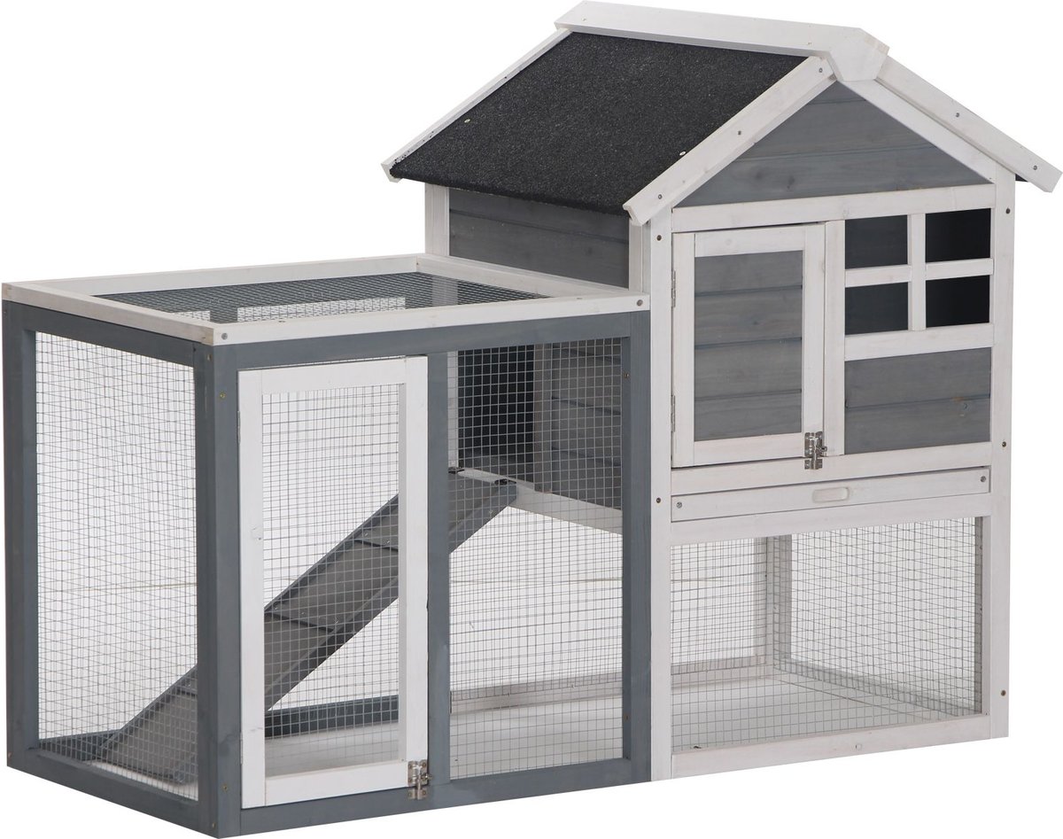 PawHut Weatherproof Wooden Rabbit Hutch