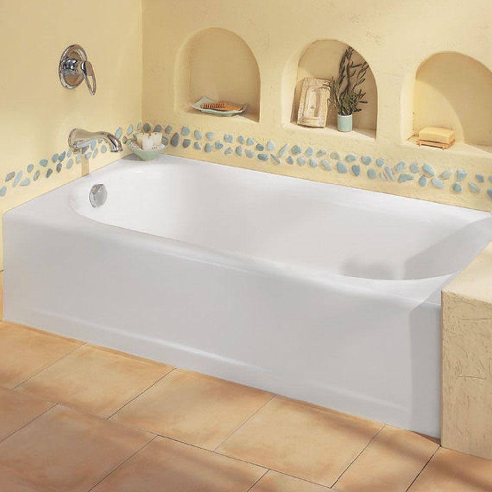 American Standard Princeton 72 in. x 100 in. Soaking Bathtub with Right Hand Drain in White 2393.202ICH.020