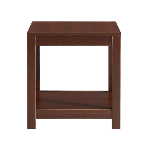 Simple White Side Table  2 Tier Small Space End Ta...