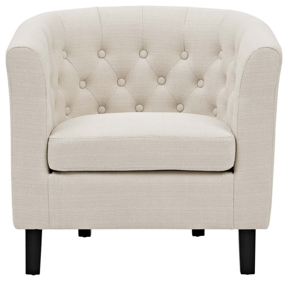 Zoey Beige Upholstered Fabric Armchair   Modern   Armchairs And Accent Chairs   by Rustic Home Furniture Deco  Houzz