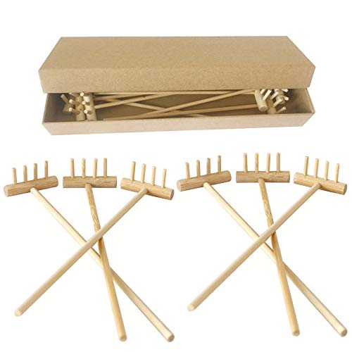 BangBangDa Mini Zen Garden Rake - Tabletop Rock Garden Sandbox Tools Kits - Japanese Desktop Meditation Sand Box Accessories