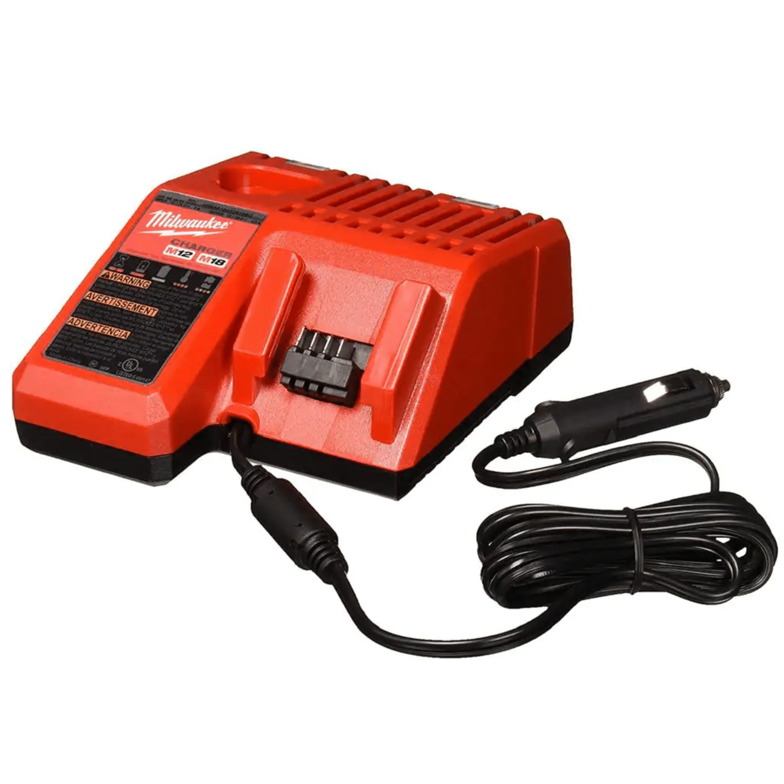 Milwaukee M12 and M18 12-Volt/18-Volt Lithium-Ion Multi-Voltage 12V DC Vehicle Battery Charger (48-59-1810)