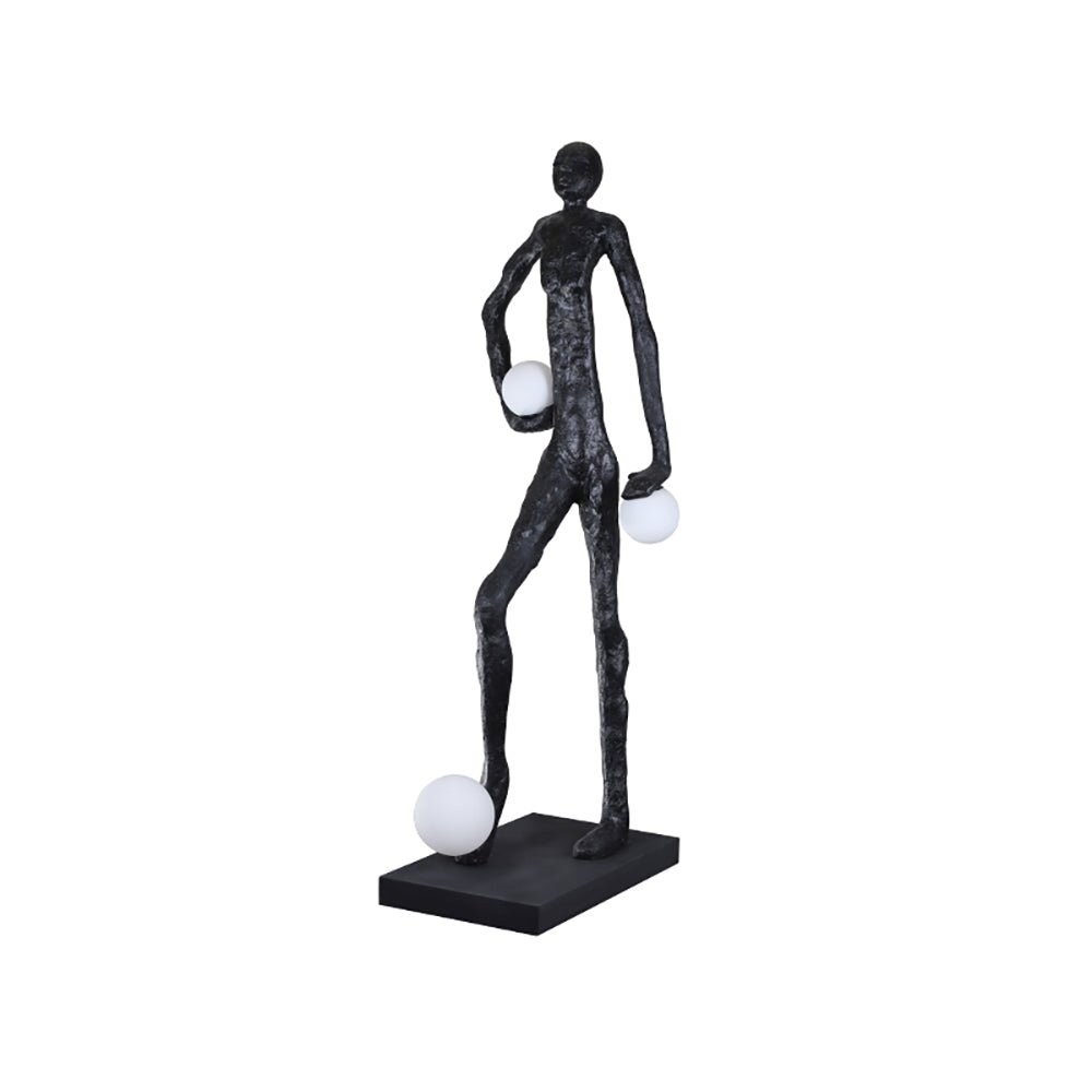 Kicking Ball Sculpture Character Floor Lamp