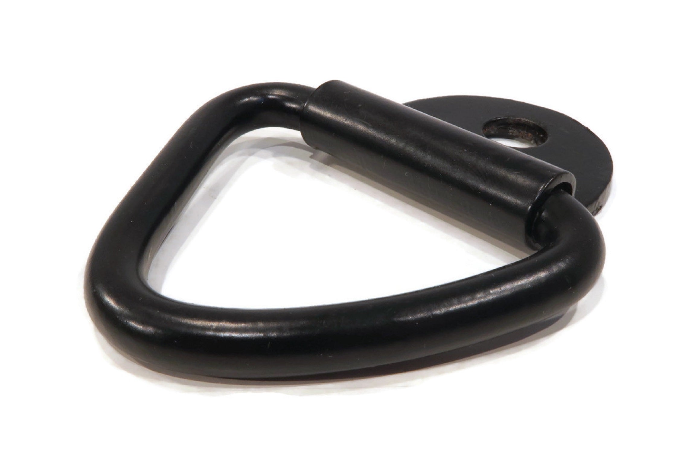 The ROP Shop | (2) 1/4" Black Steel D-Ring Bracket Clip Anchor Tie Down Trailer Truck ATV Boat