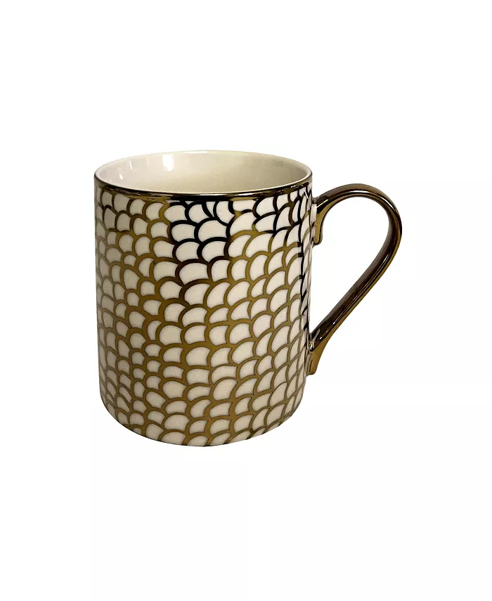 Certified International Mosaic 6-Pc. Gold Plated Mugs