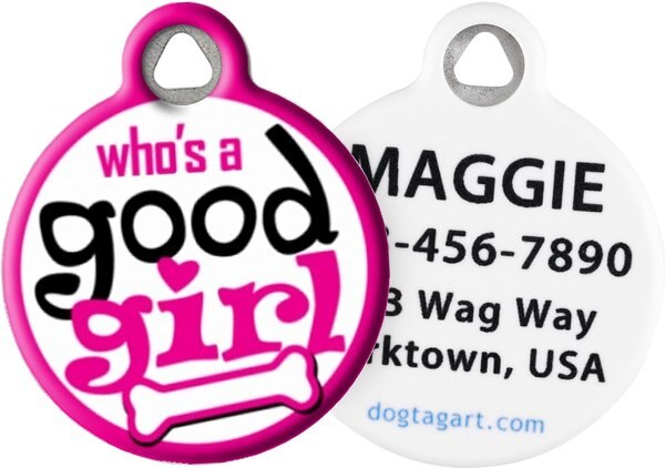 Dog Tag Art Good Girl Personalized Dog and Cat ID Tag