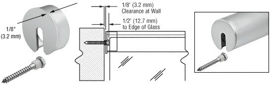 CRL Stabilizing End Cap for 1.9 Cap Railing