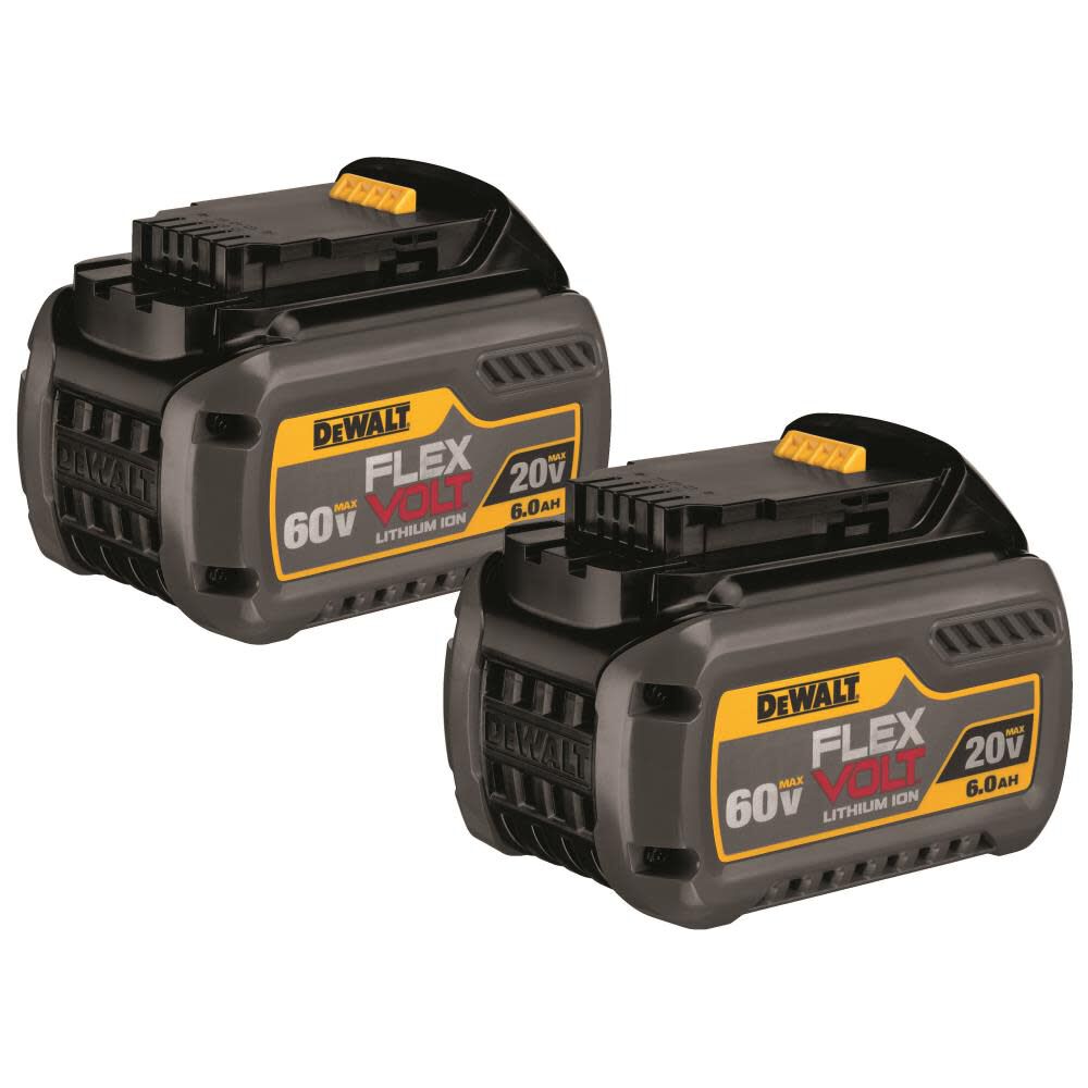 DEWALT 20V/60V MAX* FLEXVOLT 6.0 Ah Battery 2 pack DCB606-2 from DEWALT