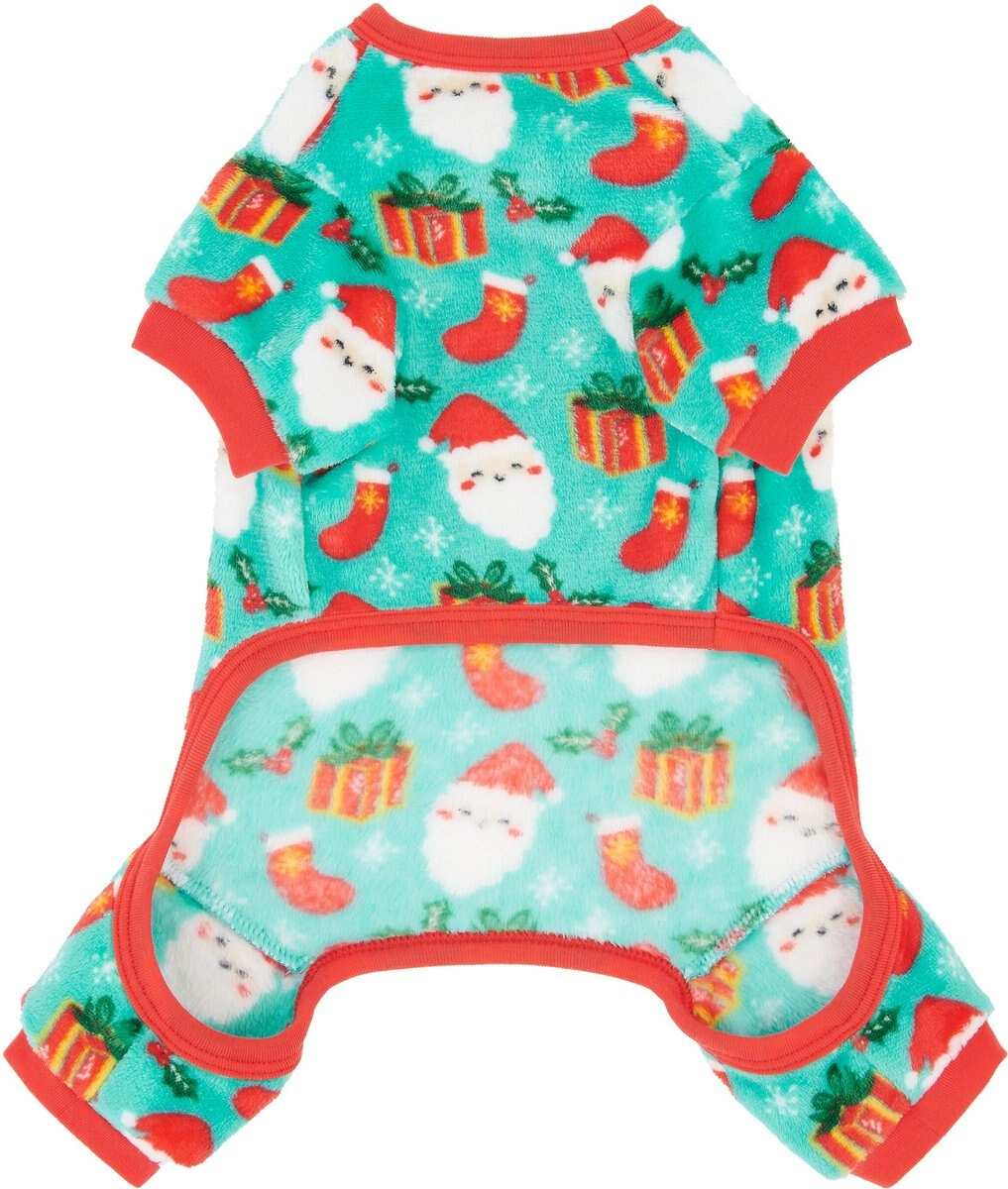 Frisco Santa's Gifts Dog and Cat Cozy Plush Fleece PJs