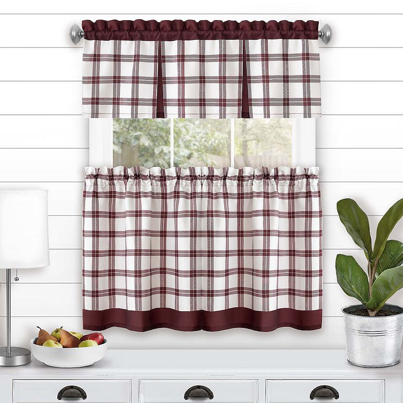 Achim Tate Tier and Valance Window Curtain Set