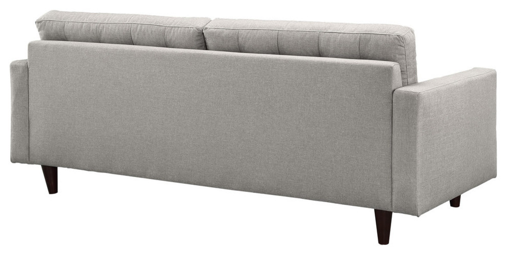 Modern Contemporary Upholstered Sofa  Light Gray Fabric   Transitional   Sofas   by House Bound  Houzz