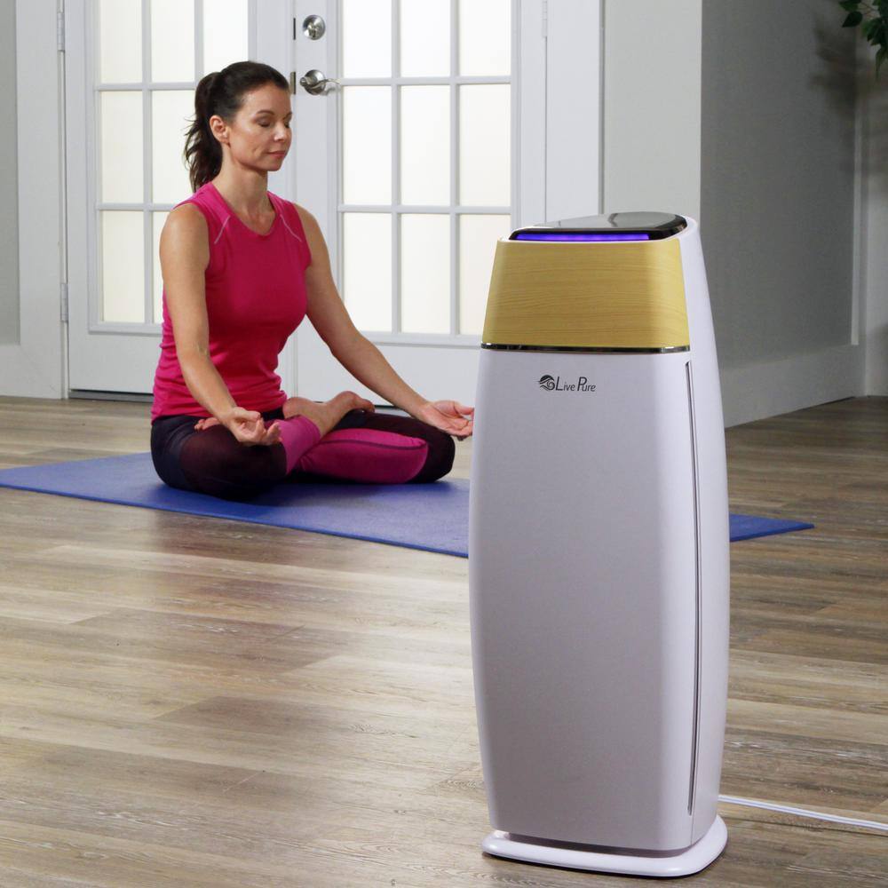 LivePure Sierra Series True HEPA Digital Tall Tower Air Purifier LP260TH-WT