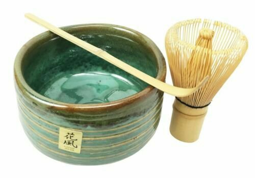 1 Japanese Traditional Tea Ceremony Matcha Set With Bowl Wooden Whisk And Scoop EBR02