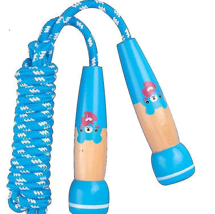 Toy Jump Rope For Kids Adjustable Skipping Rope With Wooden Handle， Outdoor Fitness Sports