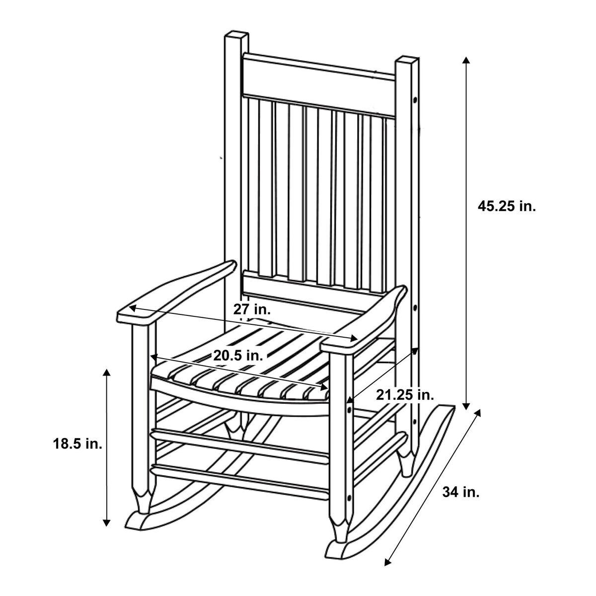 Shine Company Vermont Porch Rocker Oak  Crowdfused