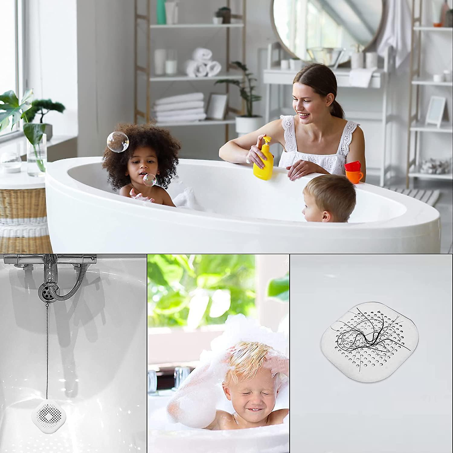 4 Pieces Drain Covers Hair Stopper For Shower Drain Bathtub Stopper Home Drain Protectors With Sucker Water Trap Sink Cover For Bathroom Bathtub And K