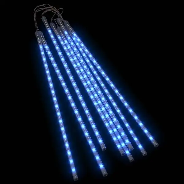 vidaXL Meteor Lights 8 pcs 2 ft Blue 288 LEDs Indoor Outdoor - 2 ft