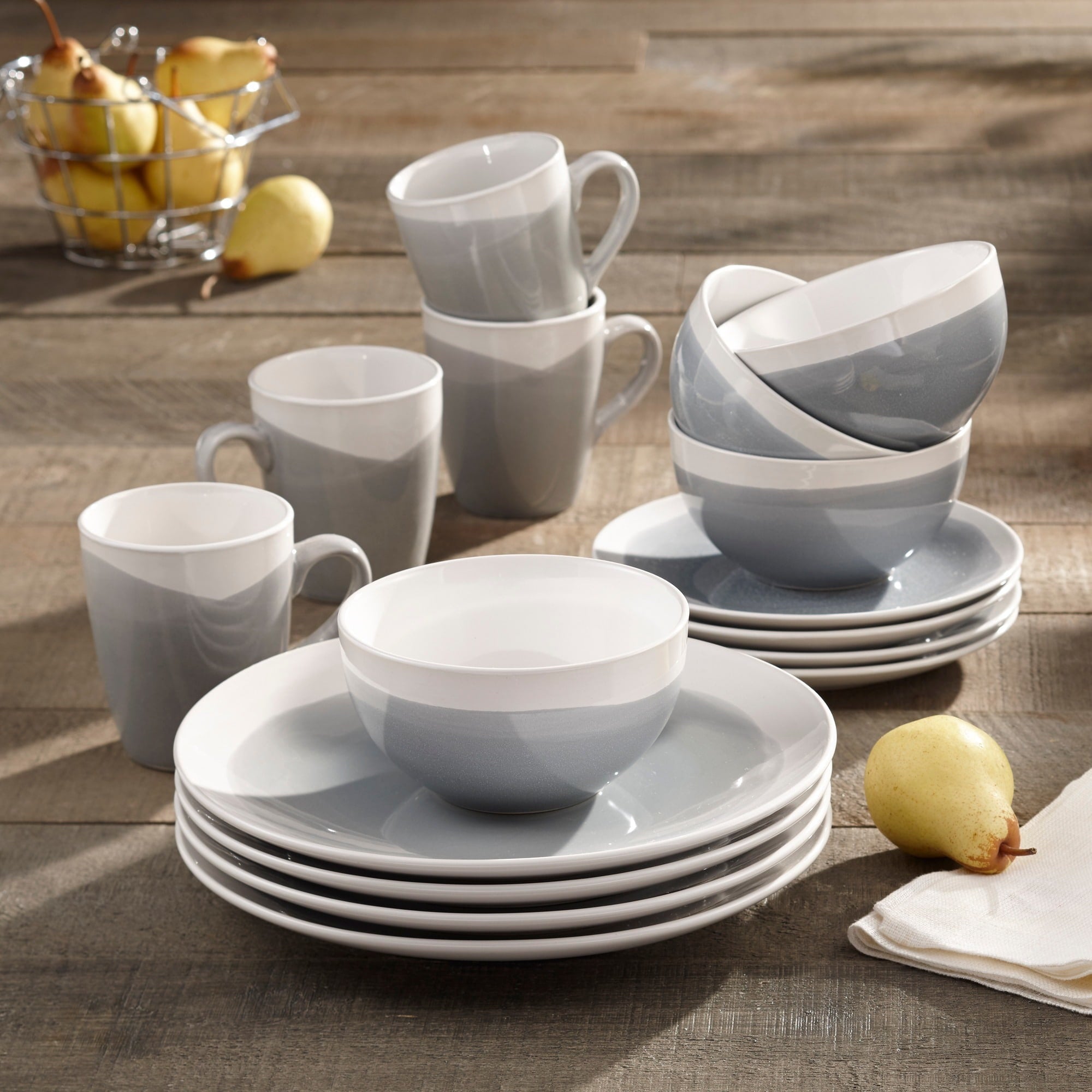 Better Homes and Gardens Brushstroke 16 Pieces Dinnerware Set