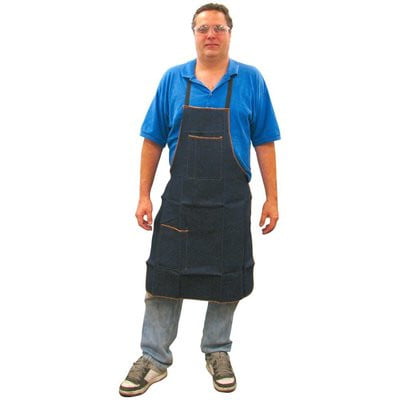 Demin Work Tool Shop Apron Bib Smock for Wood Carpenter Housekeeping Barbecue