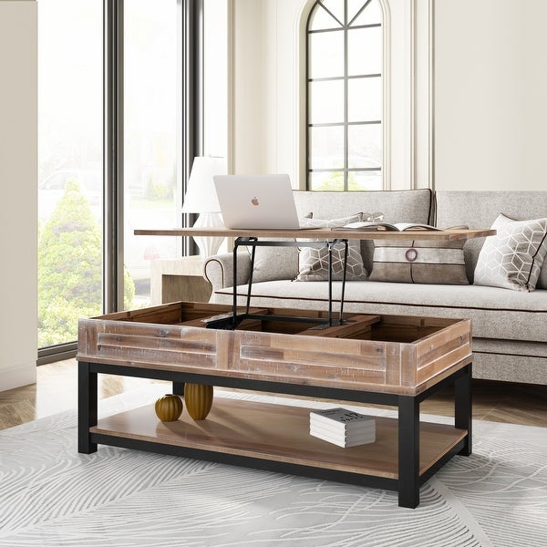 Lift Top Coffee Table with Shelf