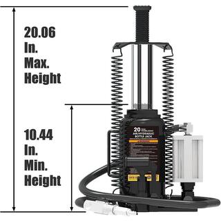 Torin 20-Ton Air Pneumatic Bottle Jack ATA92006B