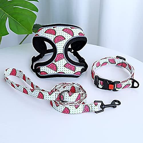 Yoitea Multi-colored Reflective Dog Vest Harness And Leash Collar Set For Puppy Small Animals