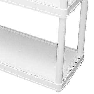 GRACIOUS LIVING 3 Shelf Storage Unit Organizers for Home or Garage White (2-Pack) 2 x 91015MAX-IT-1C-54