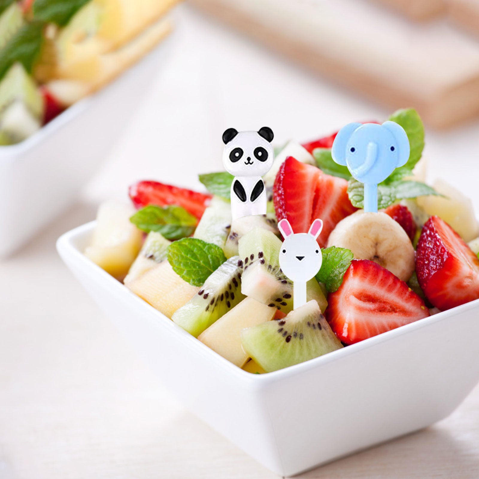 WANYNG Tableware Bento Kids Food 10PCS Sticks Cute Toddler Sticks Kids Sticks Food Tools and Home Improvement animal fruit fork Multicolor