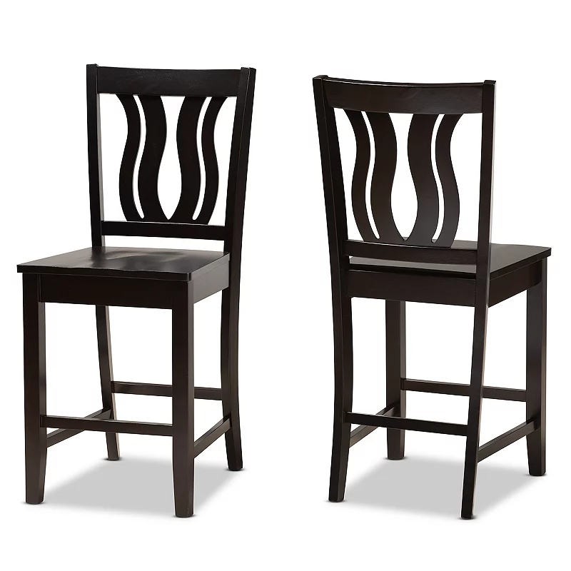 Baxton Studio Fenton Counter Stool 2-piece Set