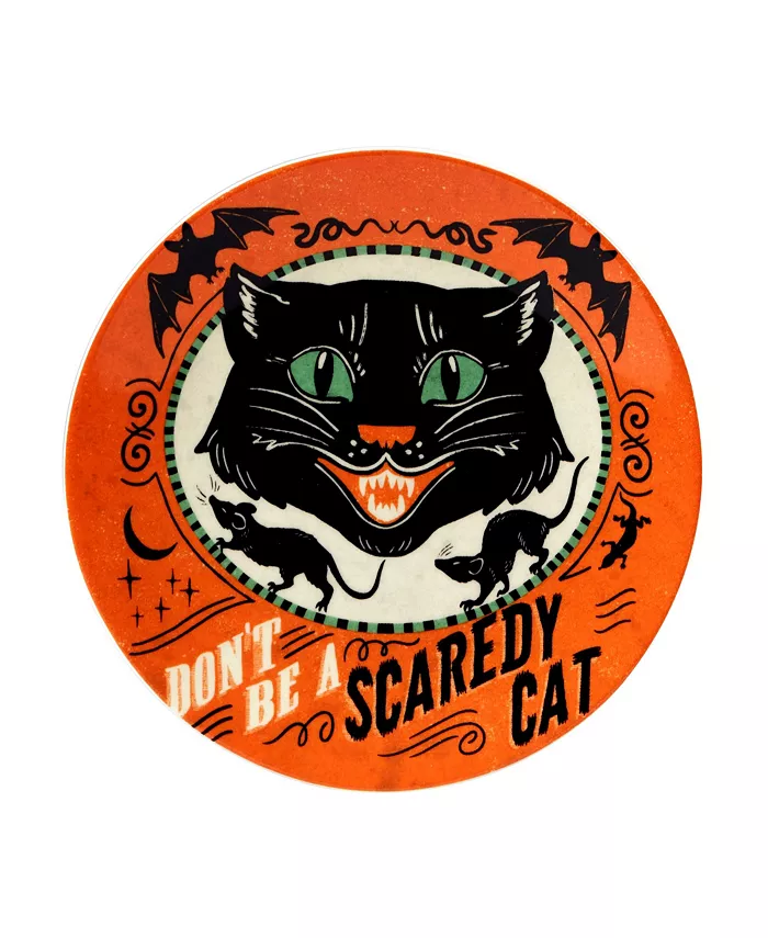 Certified International Scaredy Cat Canape Plates Set of 4