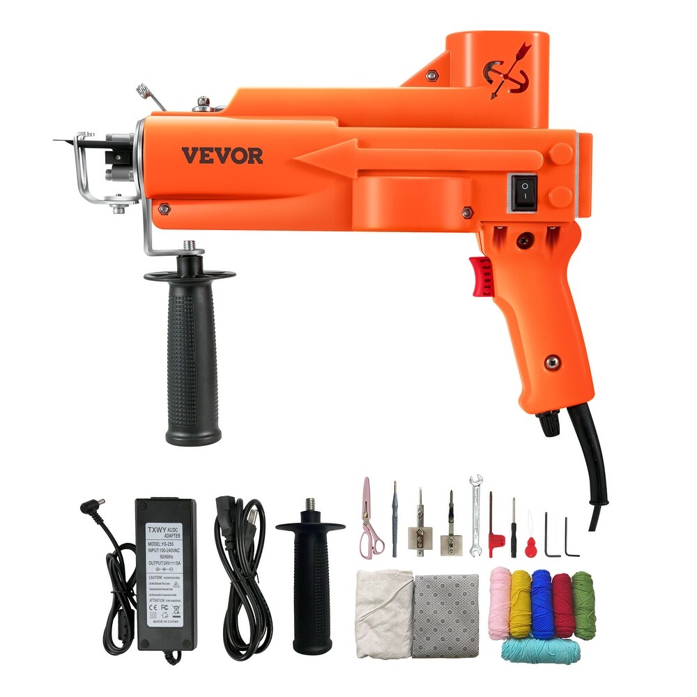 VEVOR 2 in 1 Tufting Gun Cut   Loop Pile Electric Carpet Weaving High Speed 110V Adjustable Height