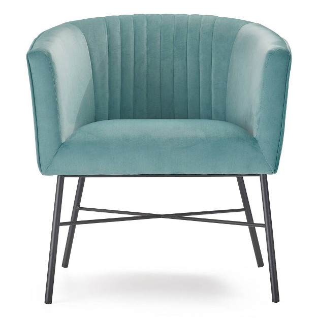 Leone Tufted Accent Chair Teal Adore Decor