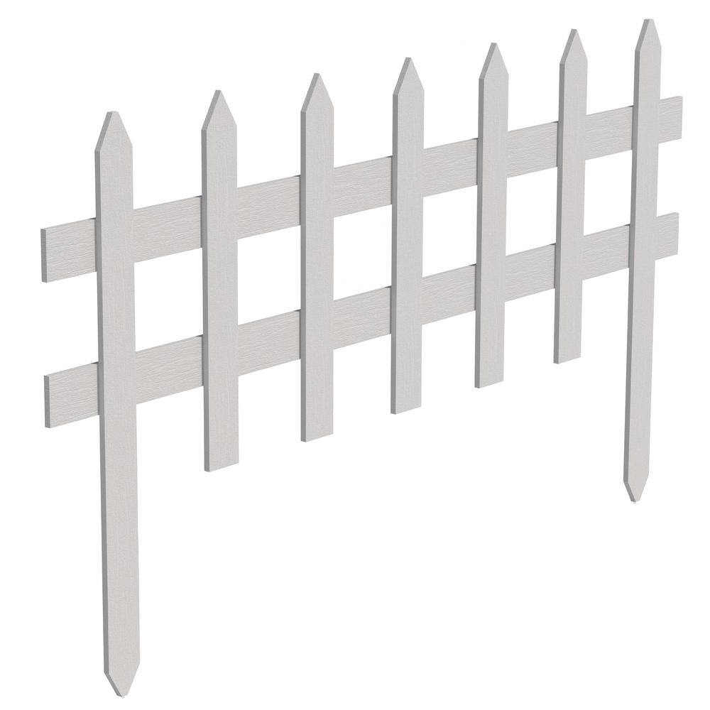 Vigoro 18 in. H 36 in. W Wood Picket Garden Fence RC 74W