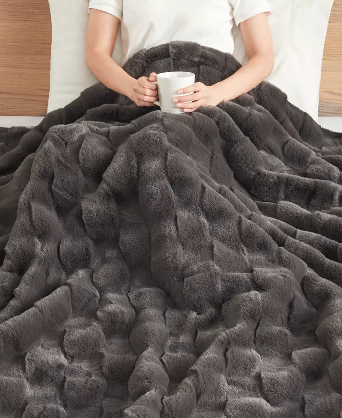 Madison Park Vivienne Faux Fur Throw， 50