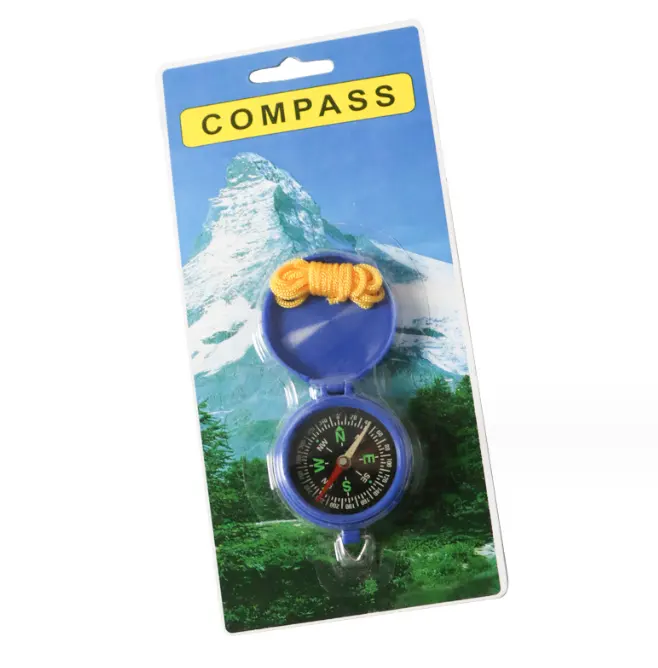 Light Clamshell Compass Lanyard Cheap Pocket Compass Gift for Son Precise Durable Drawing Hiking Camping Traveling