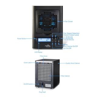 New Comfort Black BL 3000 6 Stage Ozone Generator Air Purifier with Electronic Display BH30002013