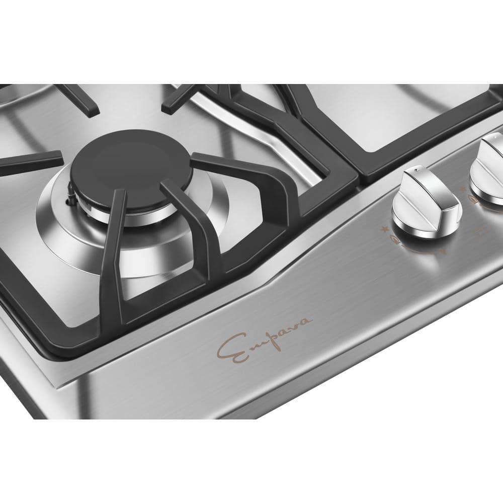 Empava 30 in Gas Stove Cooktop with 5 Italy SABAF Burners in Stainless Steel