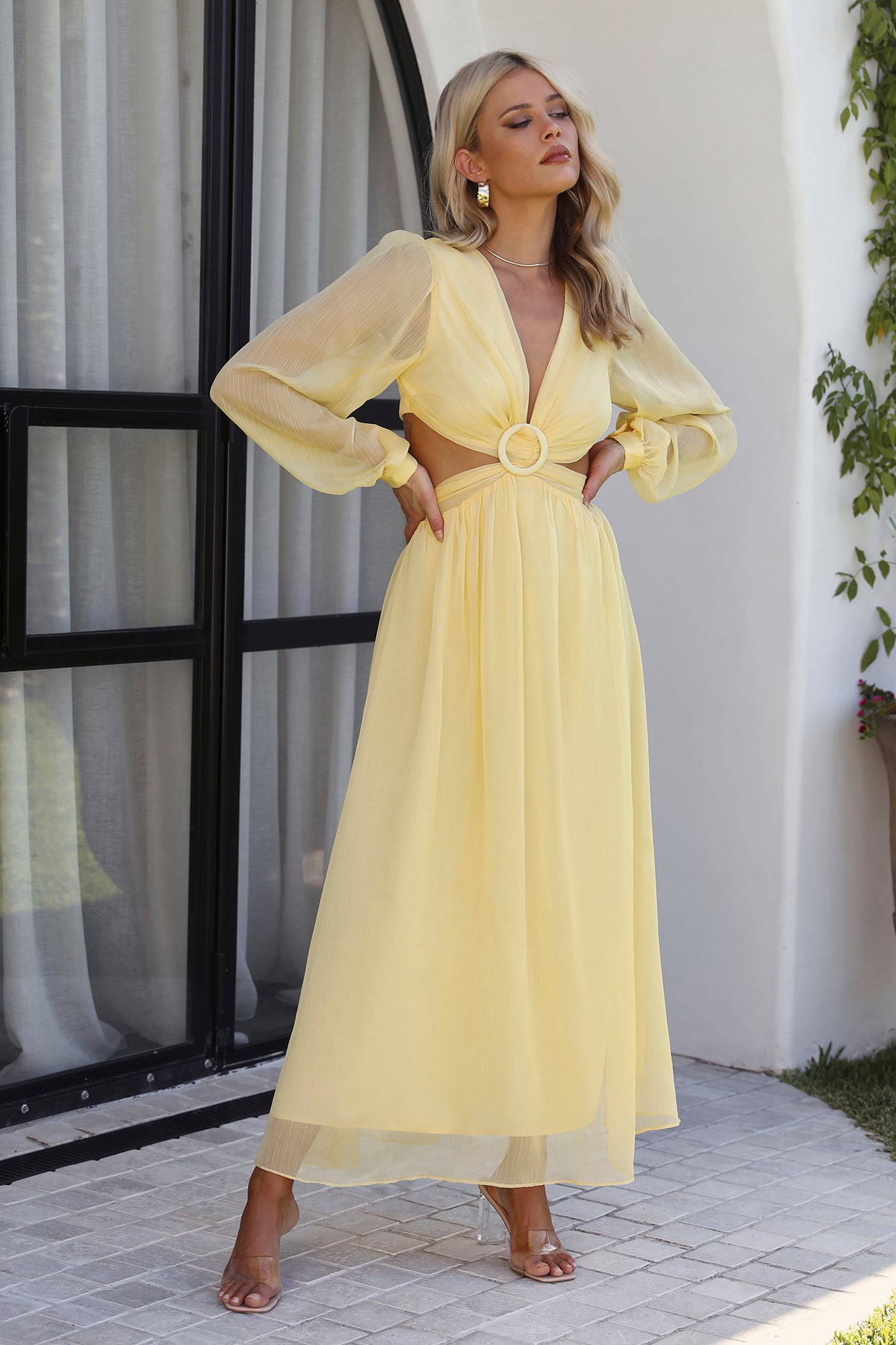 Resort Style Maxi Dress Yellow