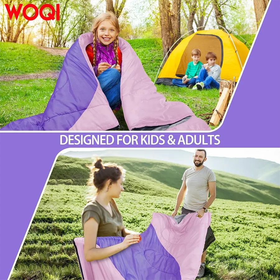 WOQI Adult and Children's Spliced Hollow Cotton Sleeping Bag  Backpack Hiking Camping Sleeping Bag