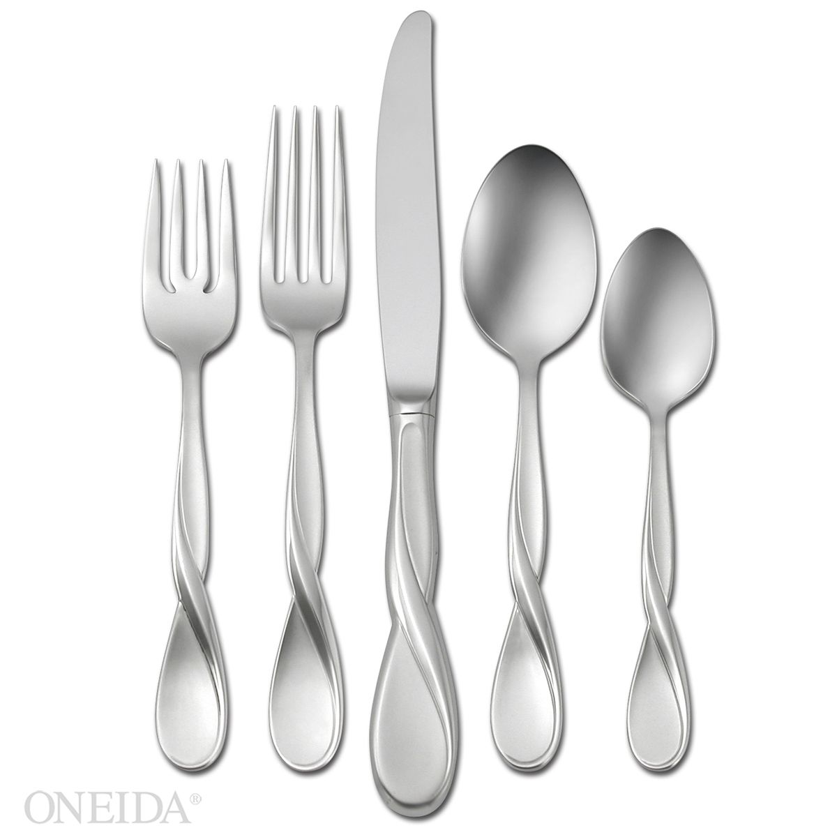 Satin Aquarius 5 Piece Fine Flatware Place Setting