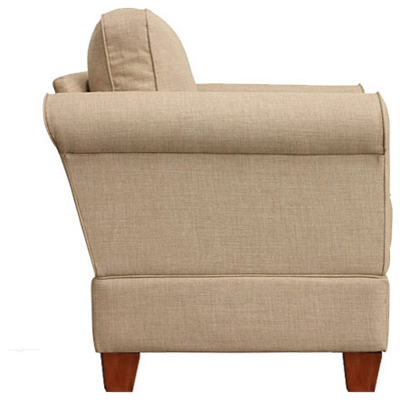 Georgetown Quick Assembly Three Seat Oak Leg Sofa   Transitional   Sofas   by Small Space Seating  Houzz