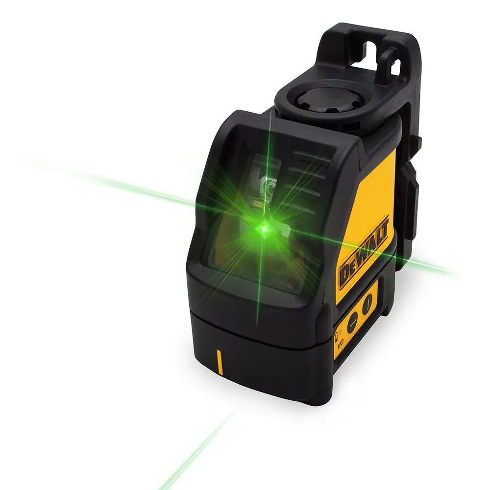 DW 100 ft. Green Self-Leveling Cross Line Laser Level with (3) AA Batteries  Case DW088CG