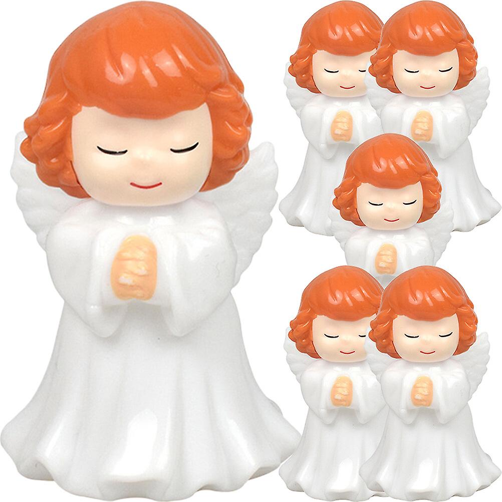 6pcs Praying Angel Figurines Angel Statues Lovely Angel Ornament Birthday Decorations