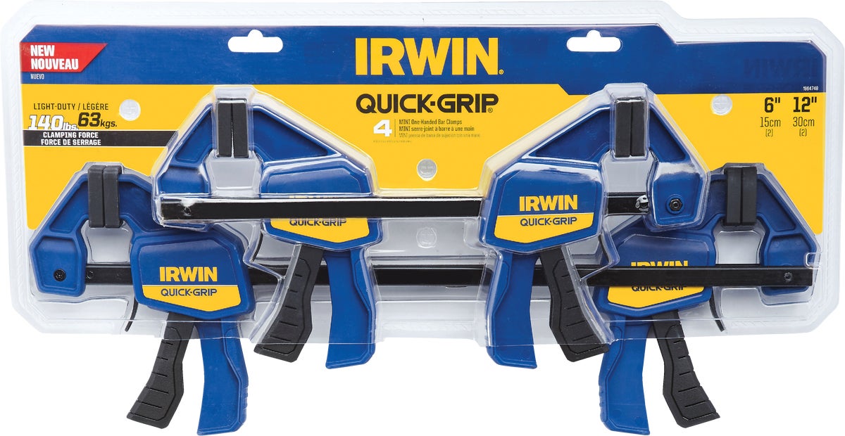 Irwin Quick-Grip One-Hand Bar Clamp Set