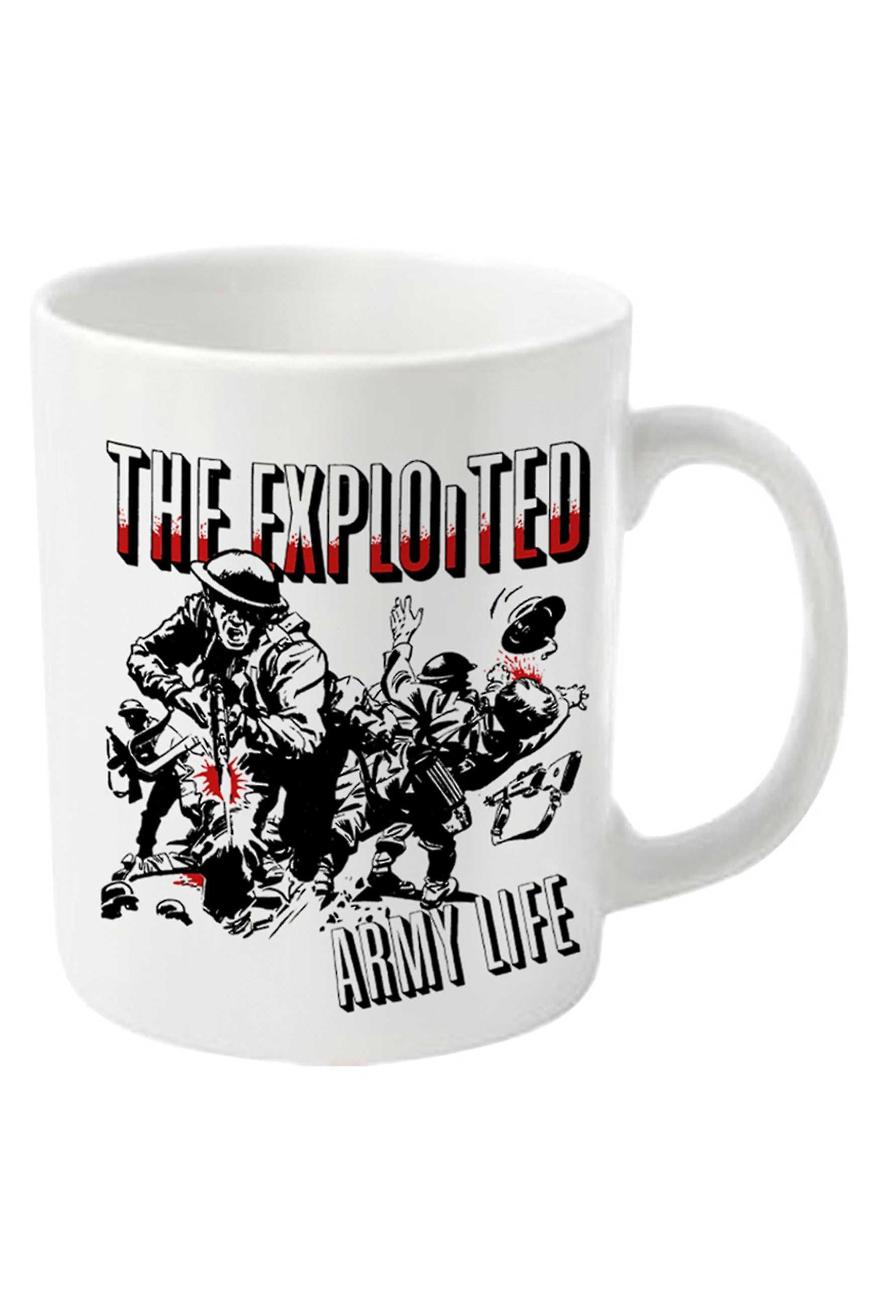 The Exploited Mug Army Life (White) new Official White Boxed