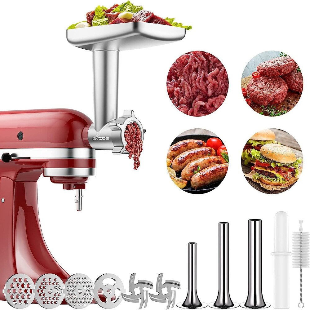 Meat Grinder Attachment Including 3 Sausage Stuffer Accessory for KitchenAid Stand Mixer